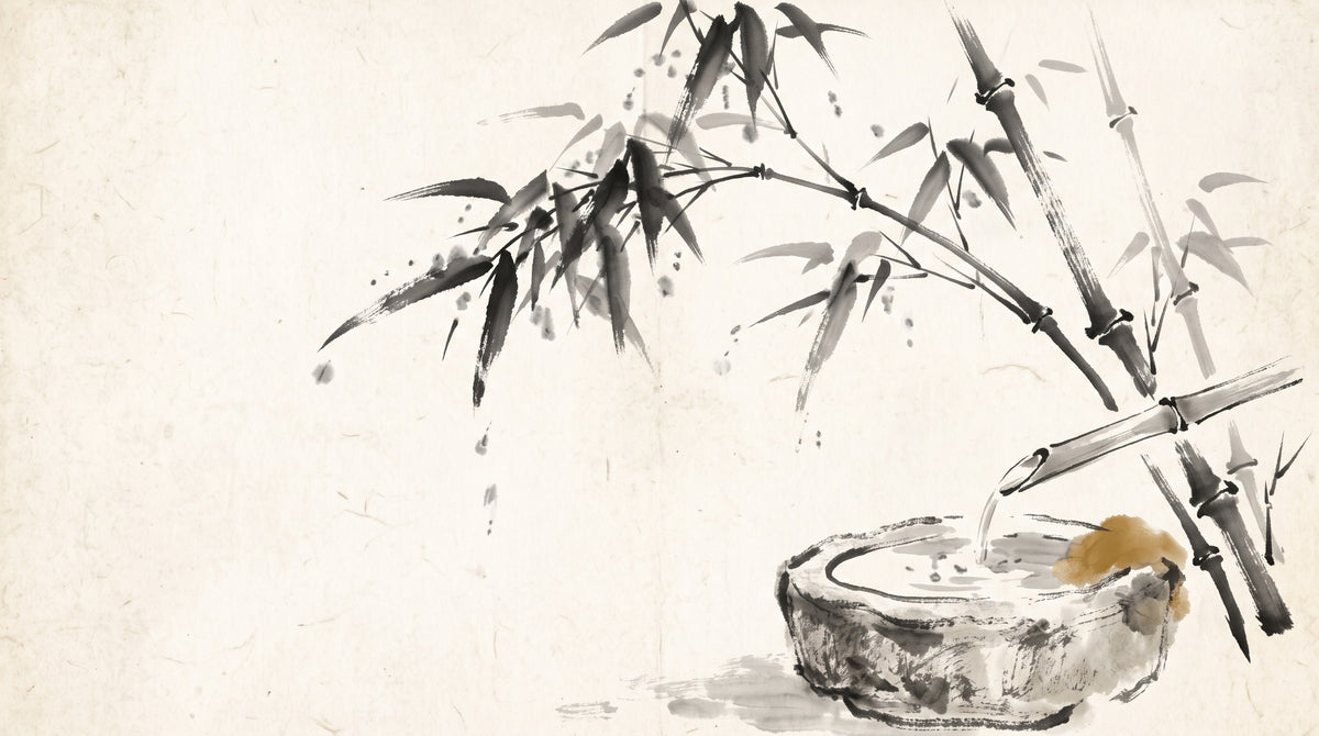 Gui Water Day Master — ink-wash illustration