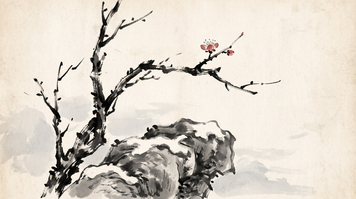 Solar terms and months — ink-wash illustration