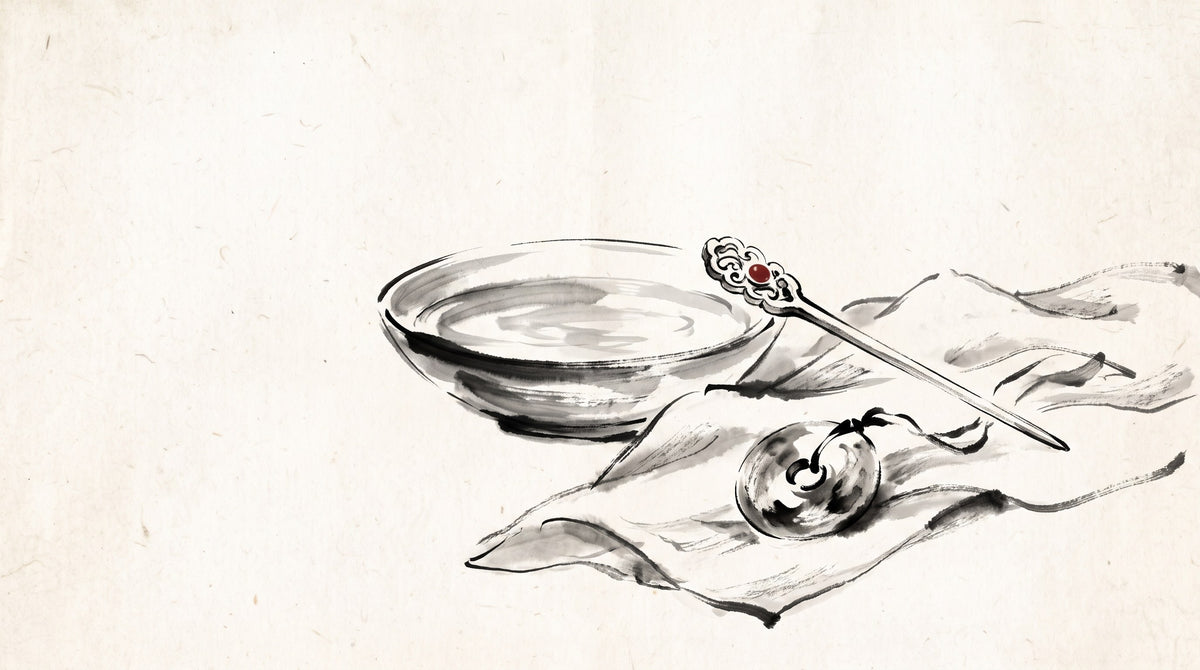 Xin Metal Day Master — ink-wash illustration