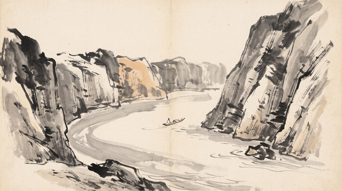 Ren Water Day Master — ink-wash illustration