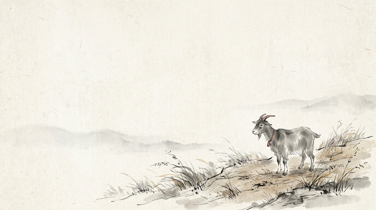 Traditional ink wash illustration for the wei earthly branch